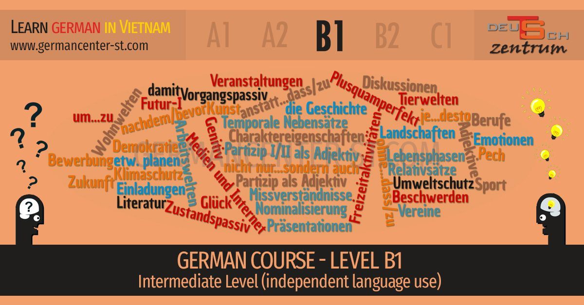 German Intensive B1 course-B1 Level - Germancenter-ST